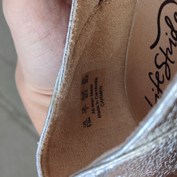 Life Stride Carmen Silver Metallic Slip On Ballerina Flats Women's‎ Size 9.5 - Picture 6 of 6